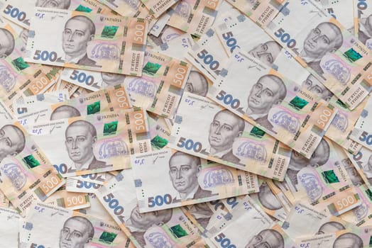 Background of ukrainian 500 hryvnia banknotes