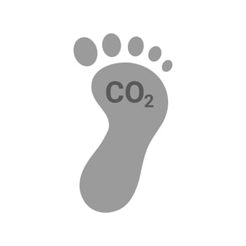 Carbon footprint as CO2 emission pollution amount and smog in air