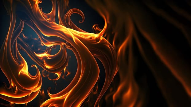 flame on black background, neural network generated art