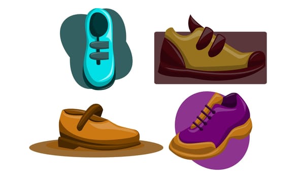 Shoes Back To School Template Vector Set