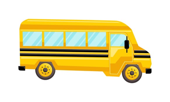 School Bus Template Vector Isolated Design