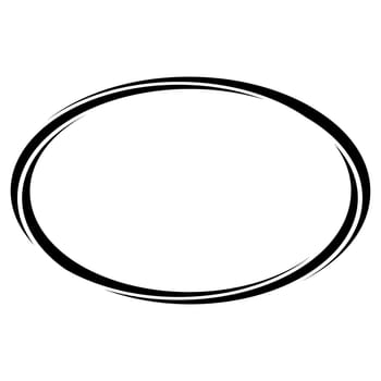 Oval ellipse banner frame, oval badge label with swish edges