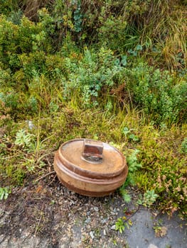 Typical irish wheel of a bog train in County Donegal by Ardara