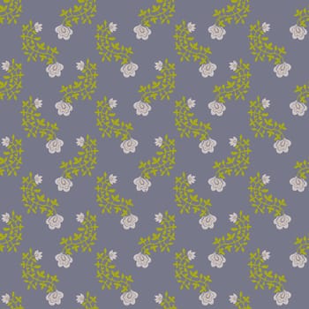 Floral print with flourishing and leafage pattern