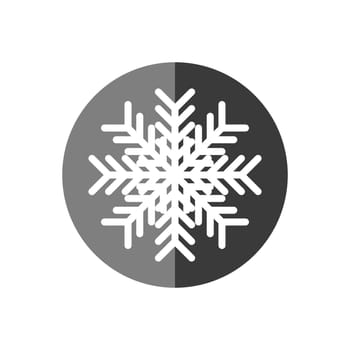 Snowflake vector icon. Ball snowflake icon. Vector icon of New Year's toy. Simple snowflake icon. Vector illustration.