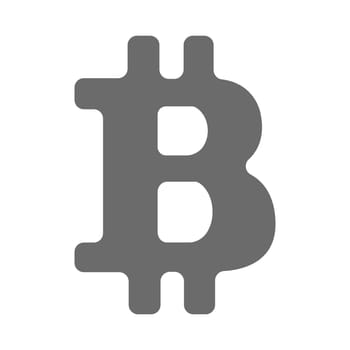 Bitcoin virtual cryptocurrency vector icon. Vector illustration of the internet monetary unit bitcoin. Bitcoin vector icon.