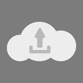 Vector cloud download icon. Vector unloading from the cloud. Cloud storage vector icon.