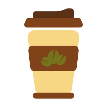 Coffee cup with grain logo. Logo for coffee shop vector. Vector illustration. Cup of coffee vector.