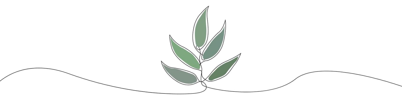 One line continuous draw eucalyptus vector icon. Linear background eucalyptus branch icon. One line hand draw eucalyptus leaf vector symbol.