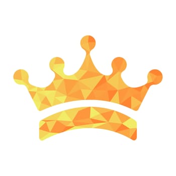 Crown gold vector icon. Royal segmented crown icon. King symbol vector. Crown icon power attribute. Vector illustration.