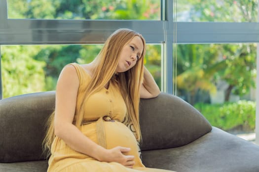 Expectant woman experiences discomfort, feeling unwell during pregnancy