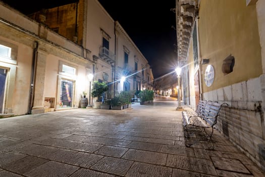 travel to Italy -  Beauty stone street at night in Ragusa ibla, Sicily