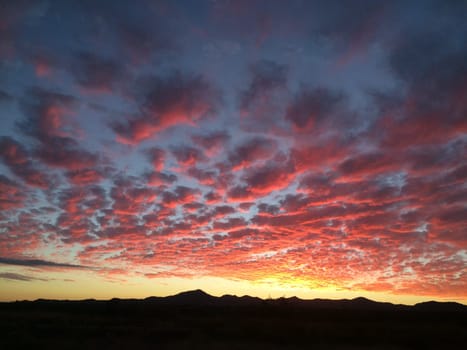 Colorful Arizona Sunset Sky Clouds near Tucson