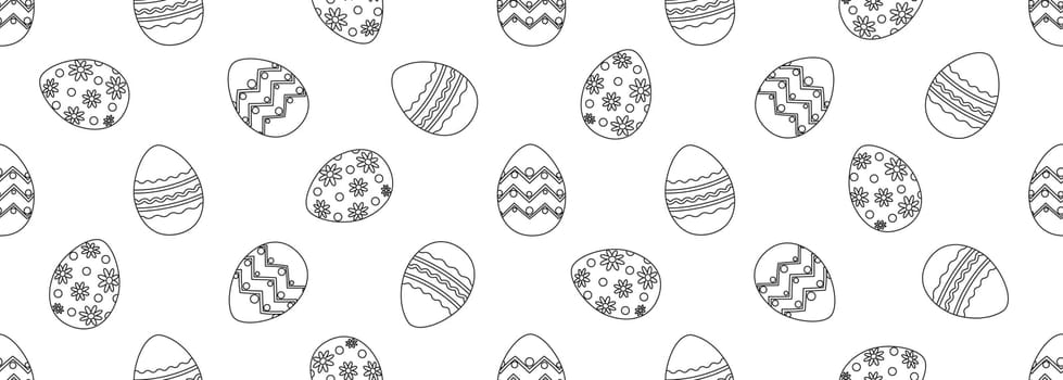 Seamless contour pattern with Easter eggs.
