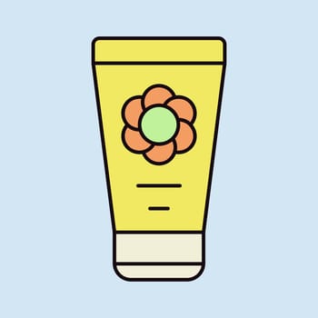 Baby cream moisturizer vector isolated icon