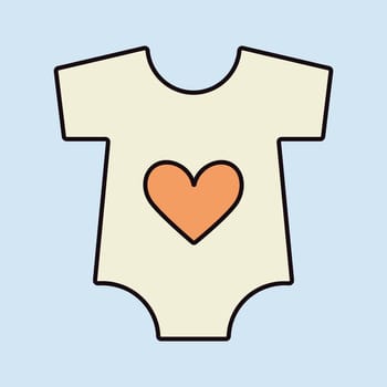 Baby bodysuit vector isolated icon. Baby Romper