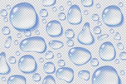 Transparent drops background. Condensate glass in macro texture.