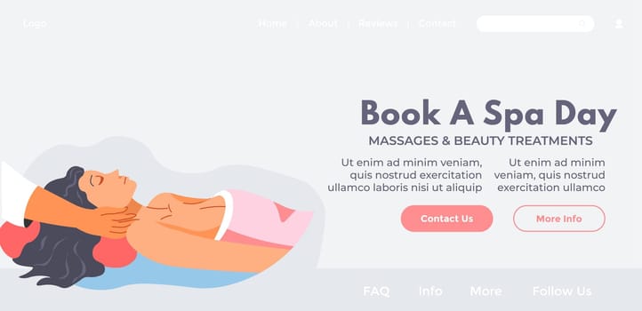 Massage and beauty, book spa day and relax website