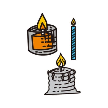 Candle Celebration Design Graphic Template Vector