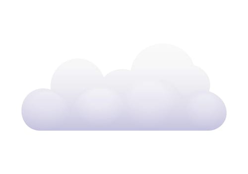 White cloud in bubble shape, realistic environment and meteorology sign