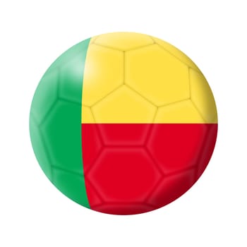 A Benin soccer ball football illustration isolated on white with clipping path