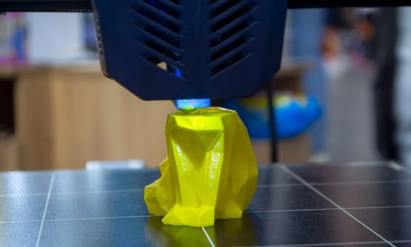 Process printing object 3D printer 3D printer printing model from molten plastic
