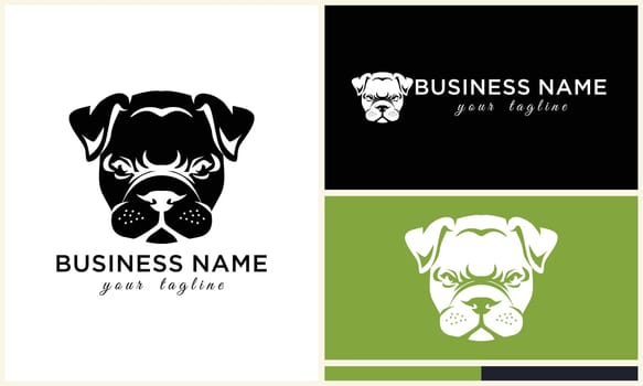 line head bulldog logo template