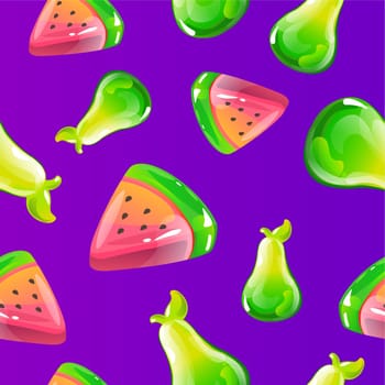 Watermelon and Pear Candy Pattern