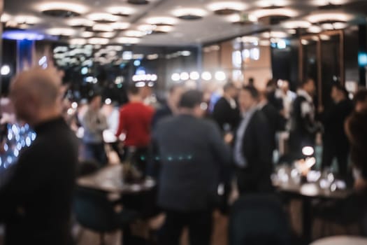 Blurred image of businesspeople at banquet event business meeting event. Business and entrepreneurship events concept