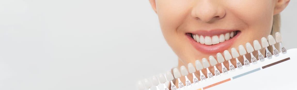 Teeth whitening process. Dental care