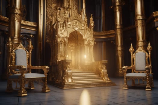 Luxury king throne. Generate Ai