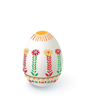 Floral motif painted easter egg 12