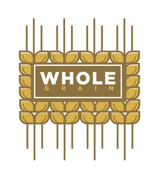 Whole grain, logotype for organic products vector