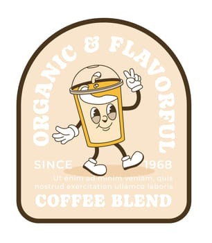 Organic and flavorful coffee blend, product label