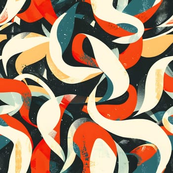 Colorful abstract pattern of swirled lines