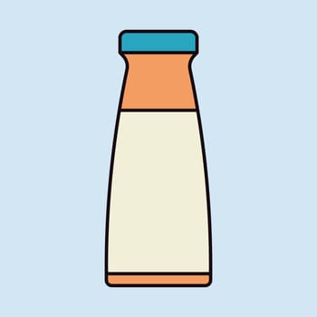Milk bottle vector icon. Dairy product sign