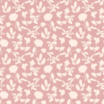 Floral seamless pattern with roses blossom flowers