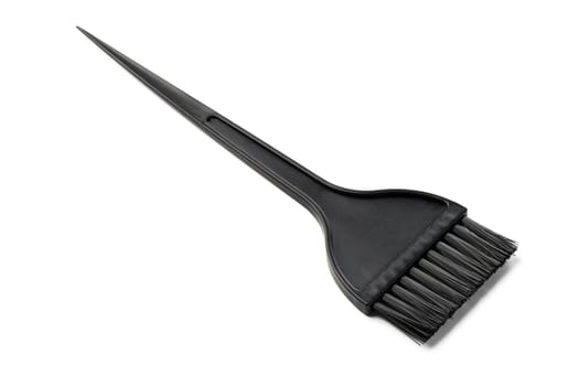 Hair color brush hairdresser tool on white background