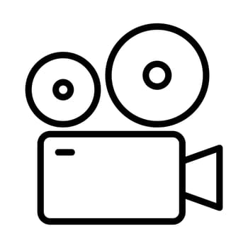 video camera outline vector icon