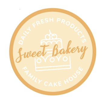 Sweet bakery, fresh products of cake house logo