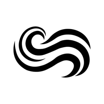 vector abstract waves icon on white background