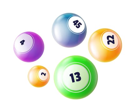 Glossy Lotto Balls Vector Set