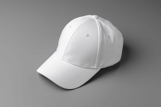 Two White Baseball Caps on a White Background