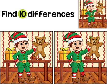 Christmas Elf Find The Differences