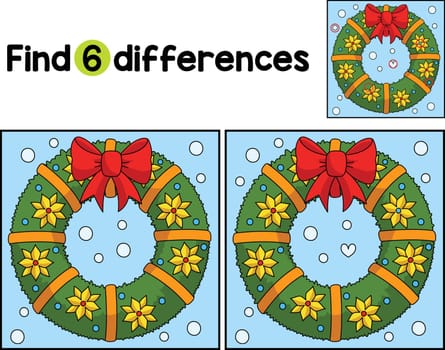 Christmas Wreath Find The Differences