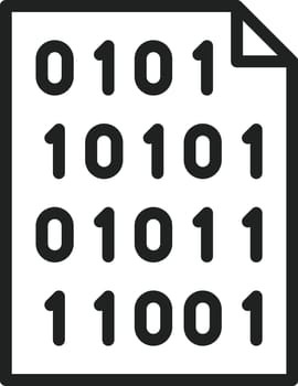 Binary Code icon vector image.