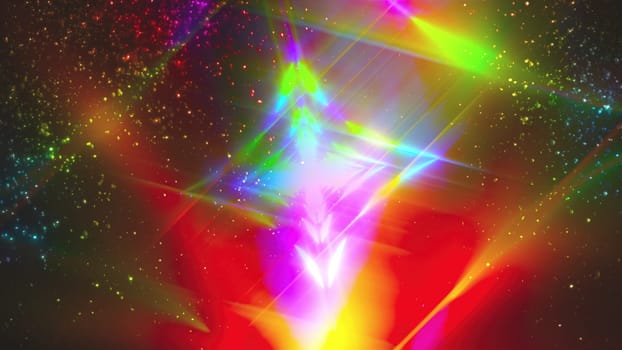 Abstract bright with lights and particles