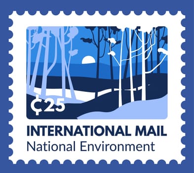 International mail national environment postcard