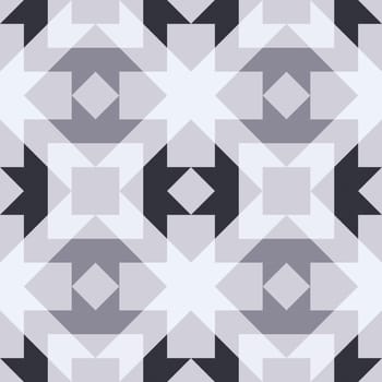 A pattern of squares and triangles with arrows pointing to the center