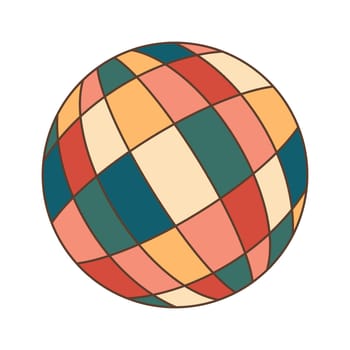 Disco ball in Retro style. Vector illustration